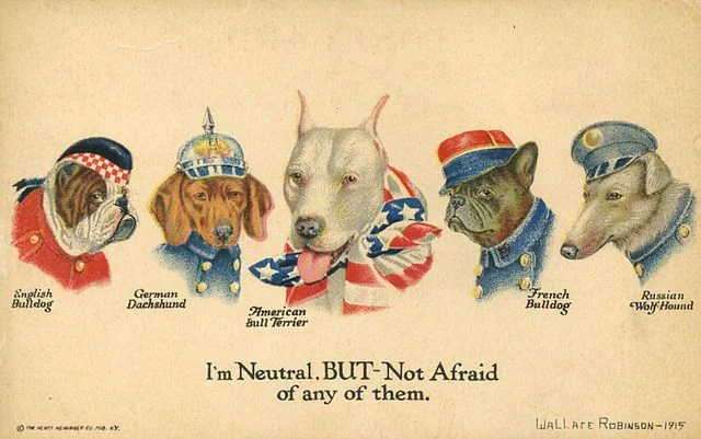Pancarta de propaganda de la primera guerra mundial