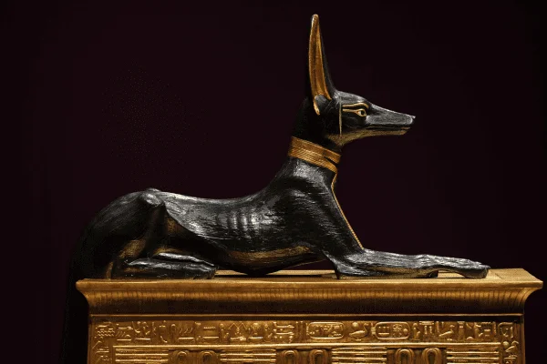 dios anubis, representado con cabeza de perro