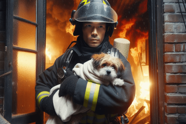 salvar perro incendio